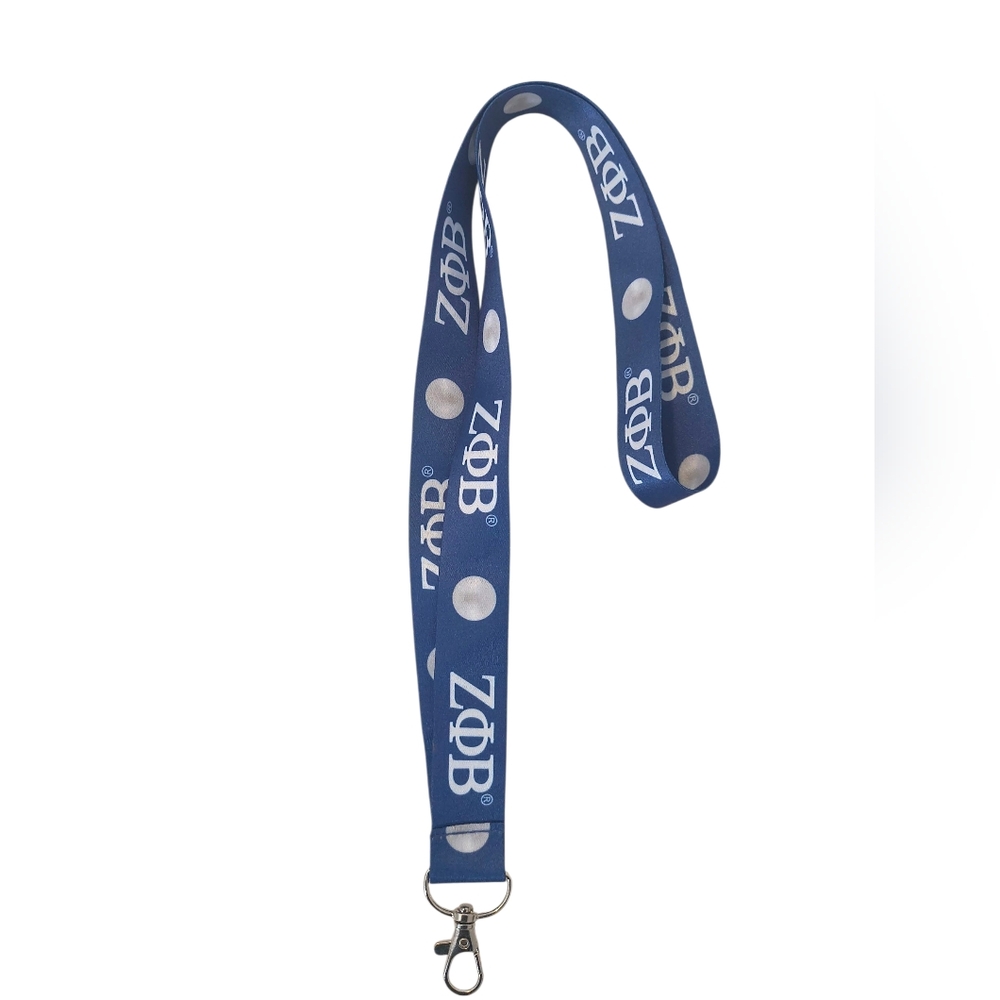 Blue Zeta Phi Beta Lanyard
